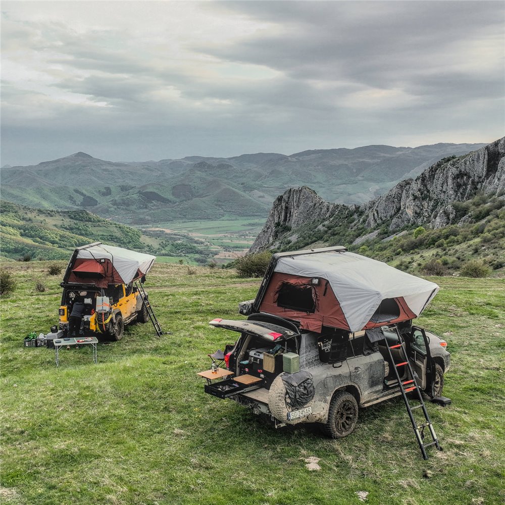Offlander strešni šotor Fold 4 - rdeč - slika 7